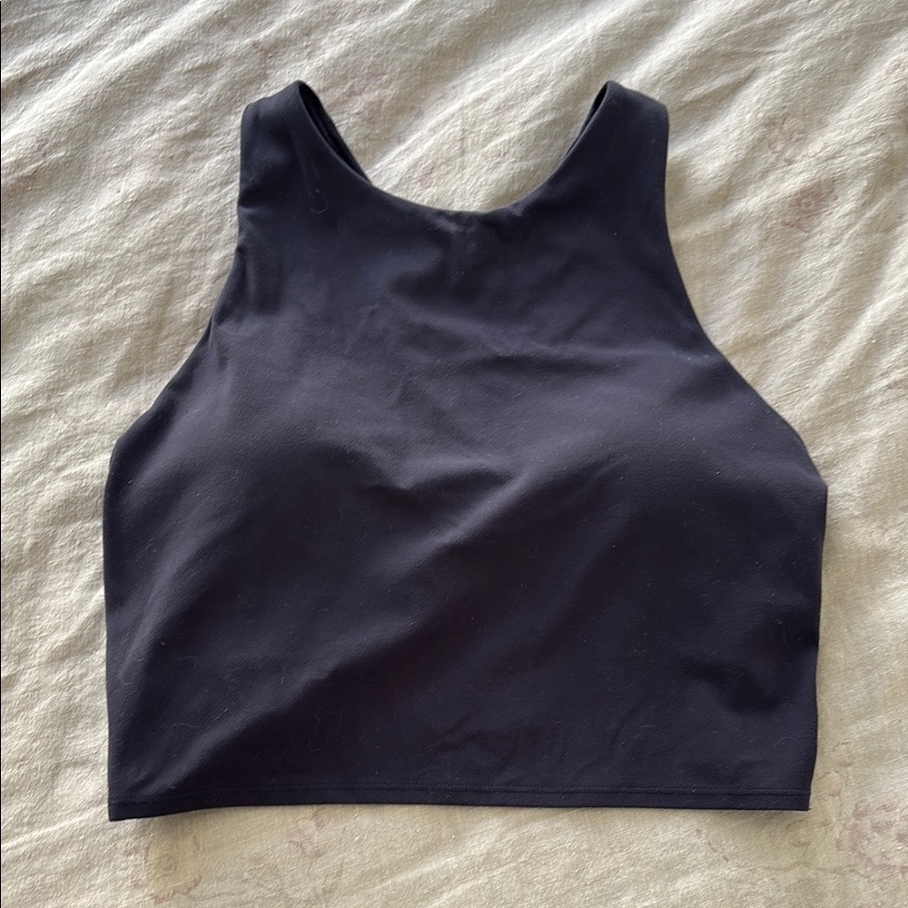 Athlete Navy Crop Top